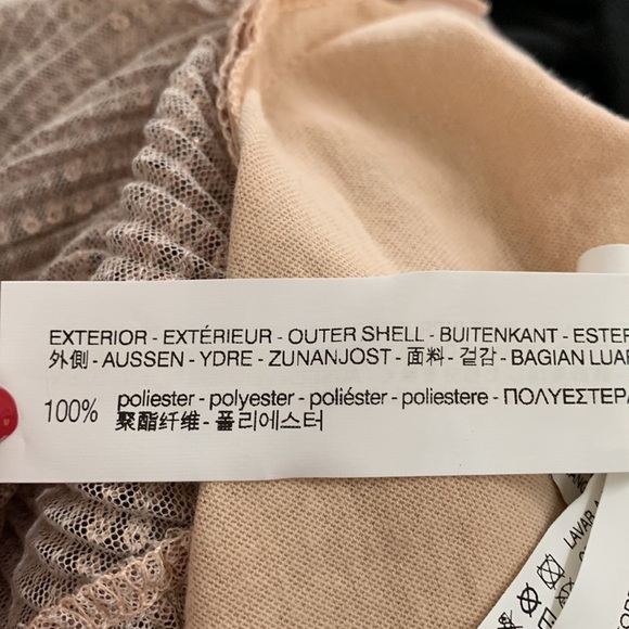 Zara Girls Casual Collection Metallic Rose Gold Sequins Size 11/12a - Picture 16 of 16